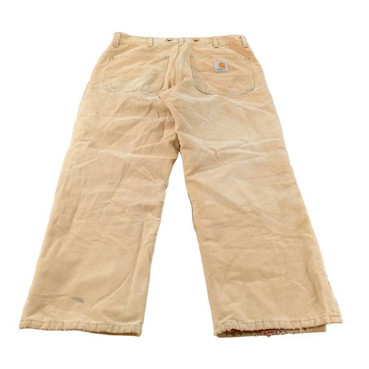 Vintage 1980s Carhartt Insulated Canvas Work Pants Men's 33 x 27.5