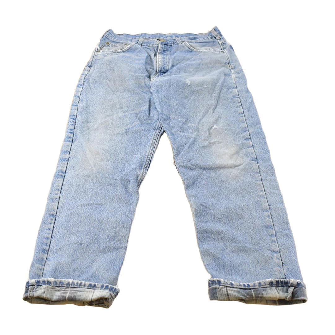 Vintage 1990s Distressed Carhartt Lined Denim Jeans Men's 32 x 31