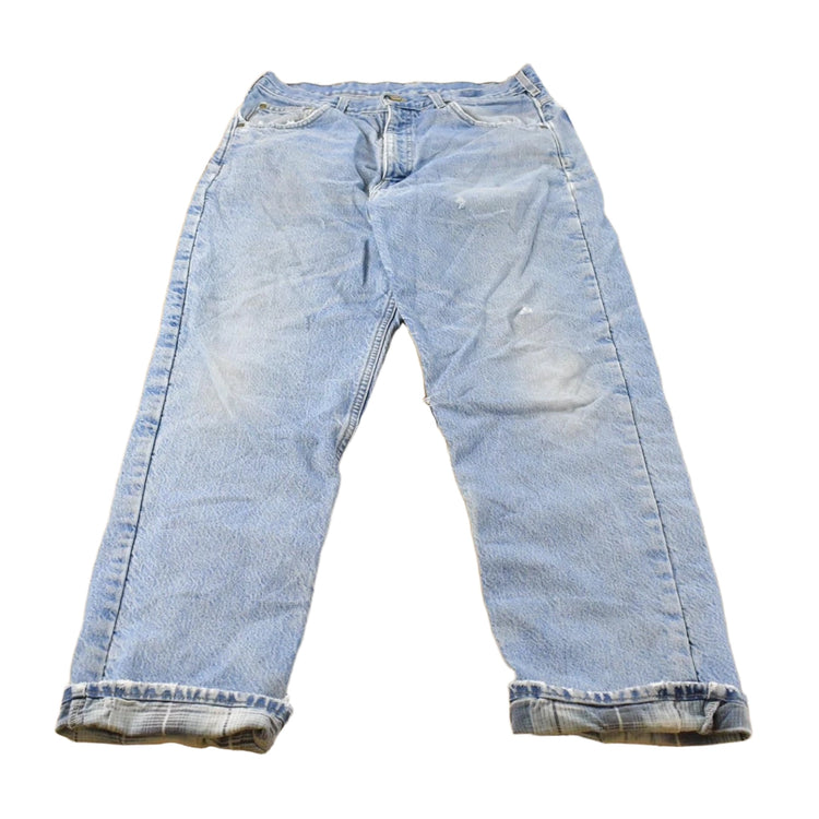 Vintage 1990s Distressed Carhartt Lined Denim Jeans Men's 32 x 31