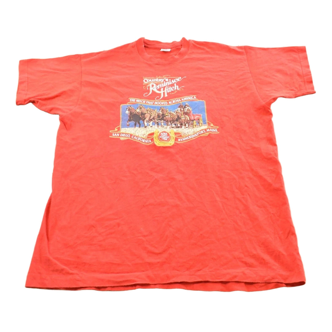 Vintage 1994 Country's Reminisce Hitch Horse Graphic T-Shirt Mens XL