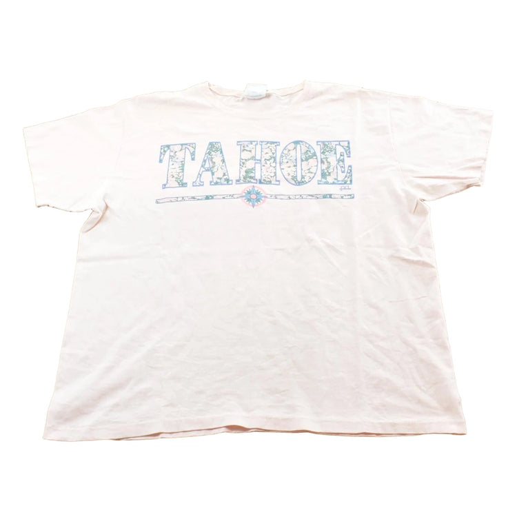 Vintage 1990s Tahoe Floral Single Stitch T-Shirt XL Men's XL