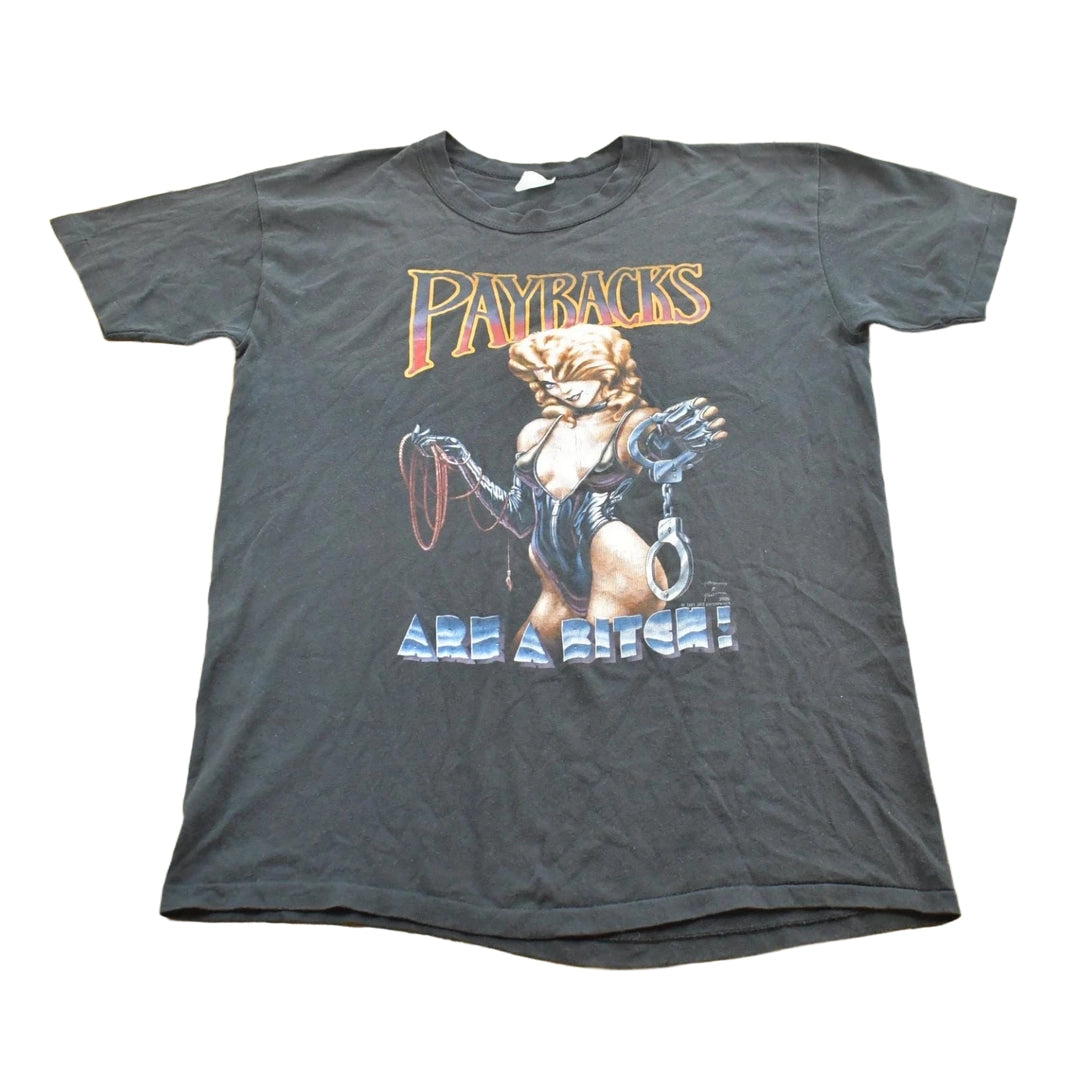 Vintage 1991 JRS Payback Bondage Biker T-Shirt Men's M