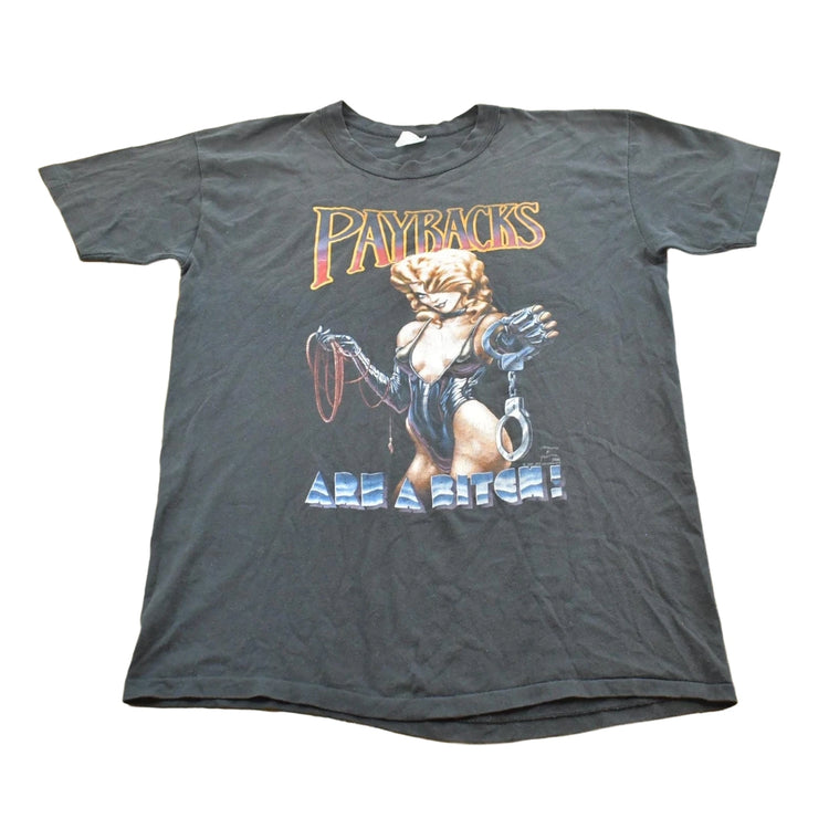 Vintage 1991 JRS Payback Bondage Biker T-Shirt Men's M