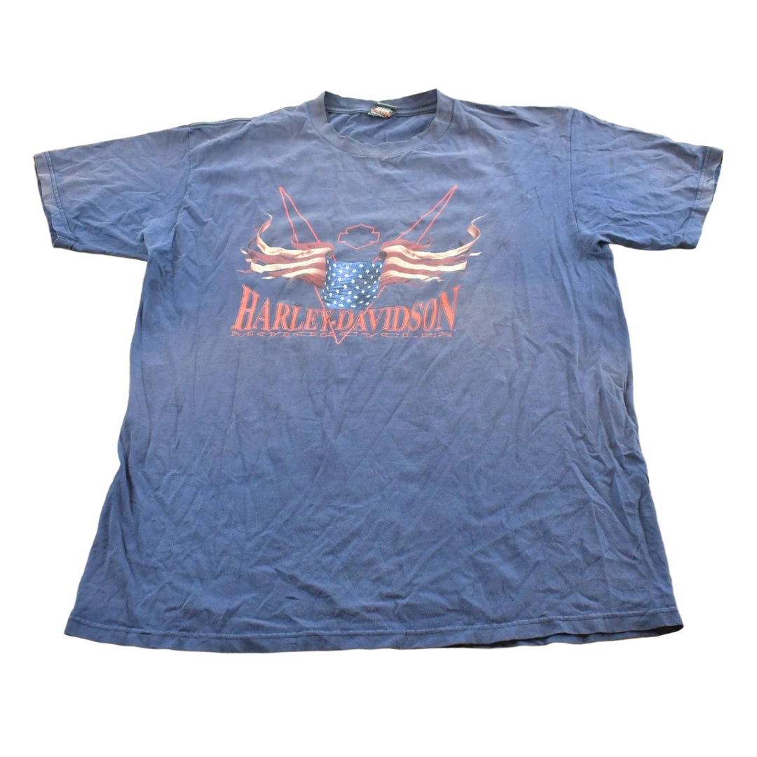 Vintage 1990s Harley Davidson Motorcycles Faded T-Shirt Made In USA Mens XL