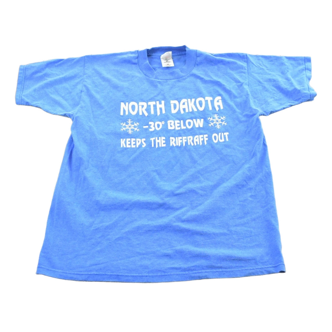 Vintage 1990s North Dakota -30 Below T-Shirt Mens XL Men's Large