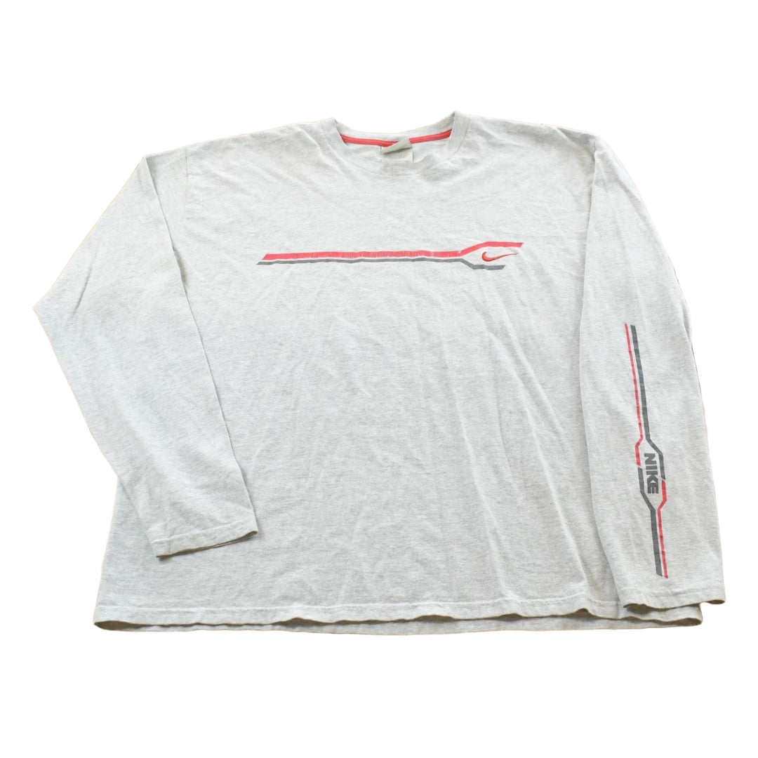 Vintage Y2K Nike Embroidered Logo Long Sleeve Shirt Men's XL