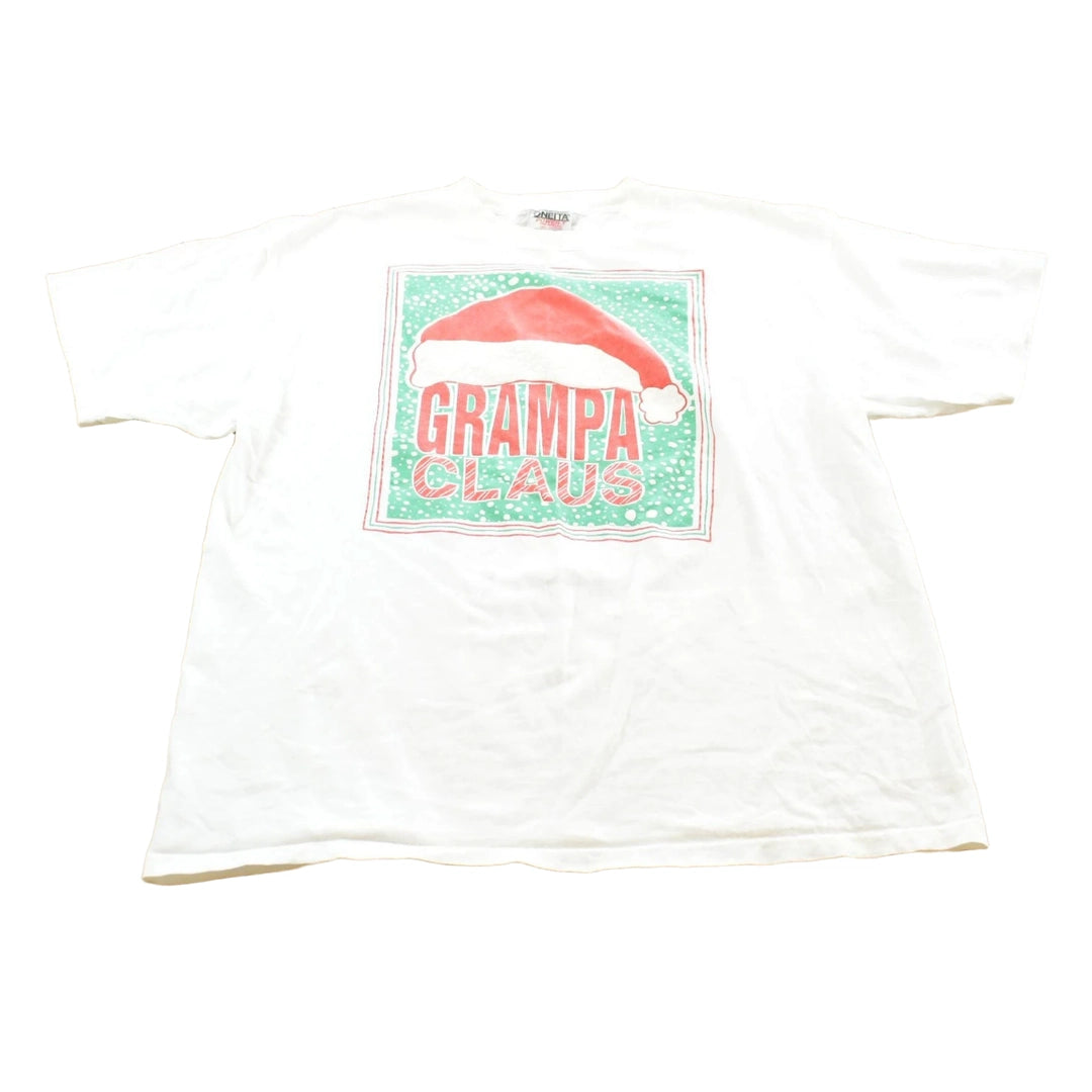 Vintage 1990s Grampa Claus Santa Claus Graphic T-Shirt Mens XL