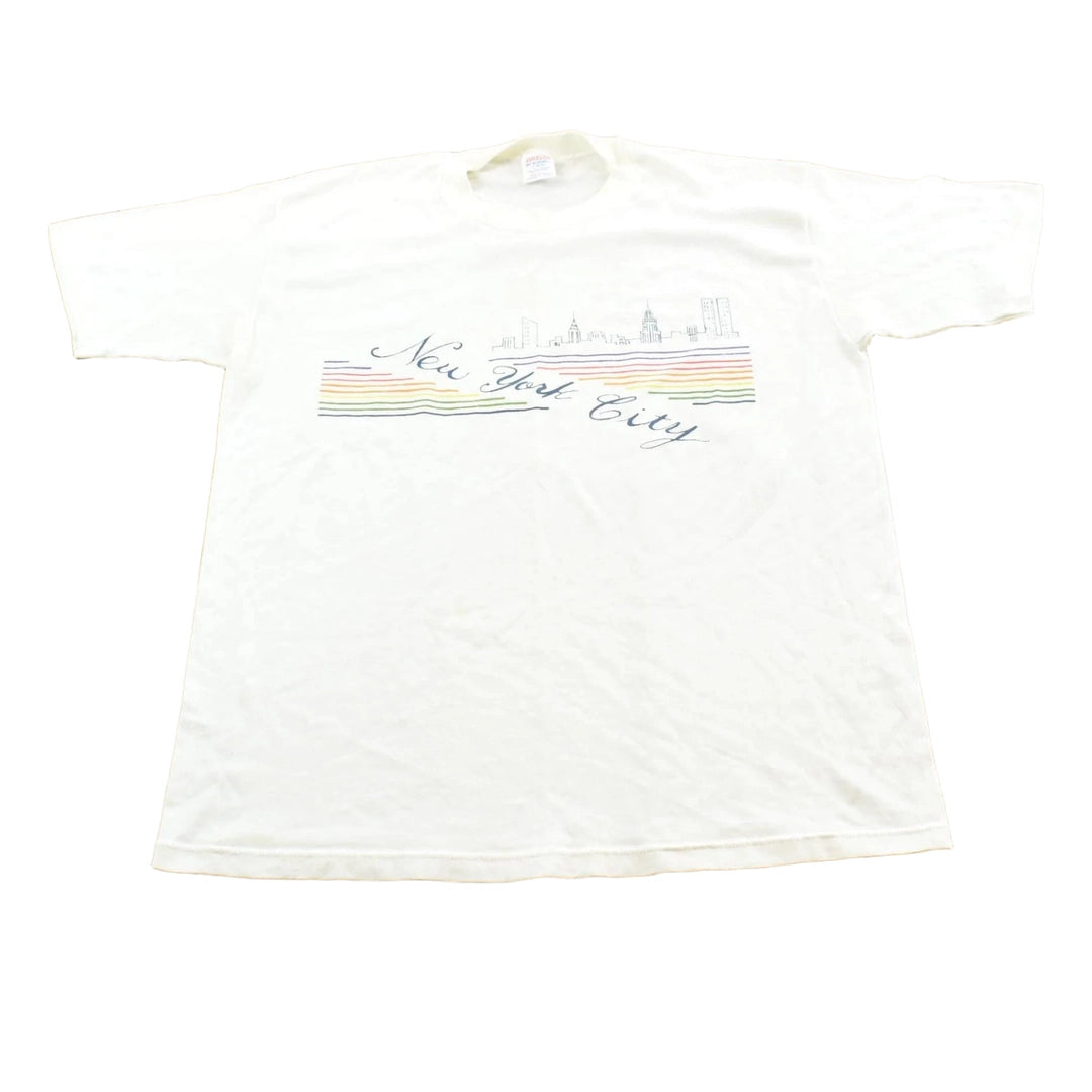 Vintage 1980s New York City Graphic Souvenir Travel T-Shirt Mens M