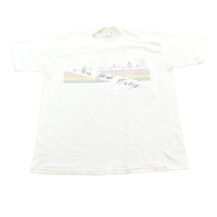 Vintage 1980s New York City Graphic Souvenir Travel T-Shirt Mens M