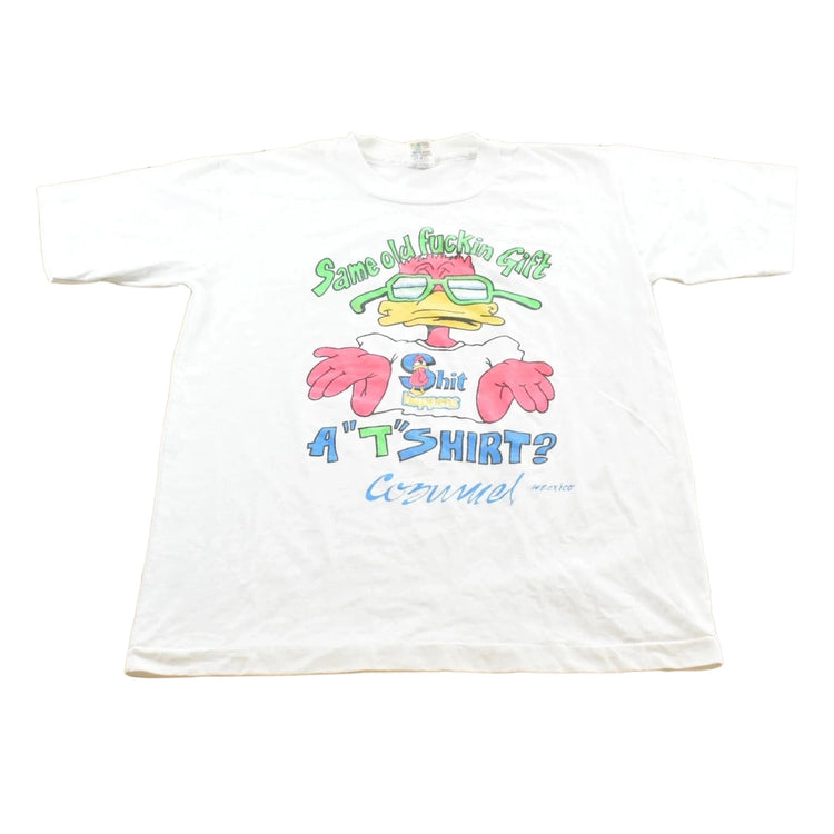 Vintage 1990s Cozumel Same Old Gift Duck Single Stitch T-Shirt Mens L