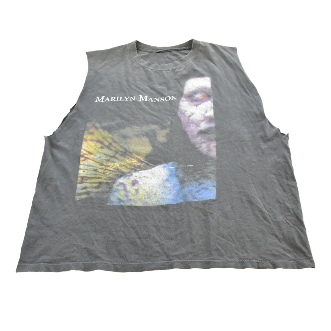 Vintage 1996 Marilyn Manson Antichrist Superstar Cutoff Tank Top T-Shirt Mens XL