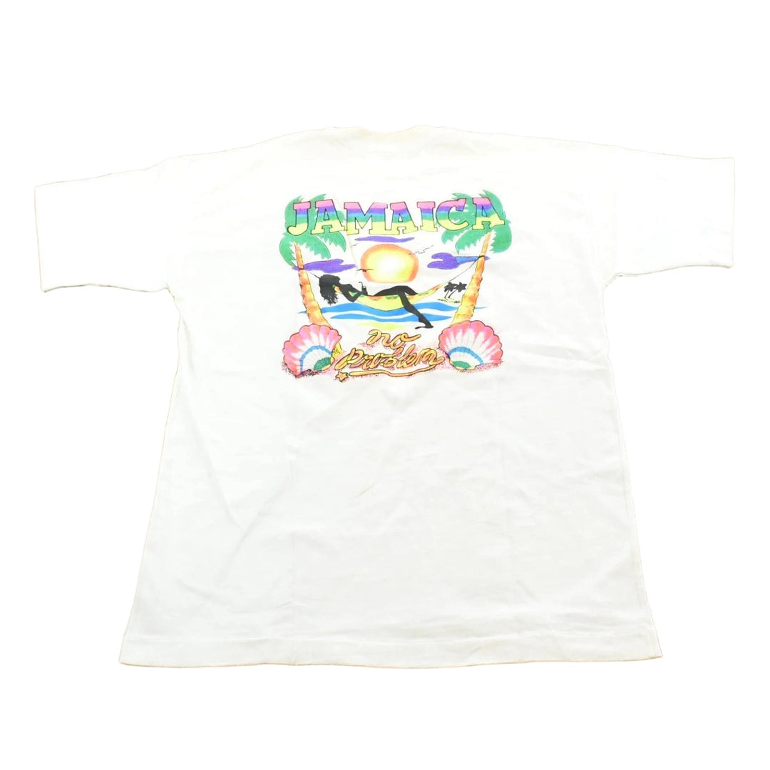 Vintage 1980s Jamaica No Problem Souvenir Travel T-Shirt Men's S