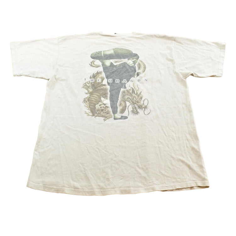 Vintage 1990s Bruce Lee Dragon Graphic T-shirt Mens XL