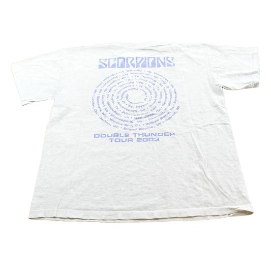 Vintage 2003 Scorpions Double Thunder Tour Promo Band T-shirt Mens XL