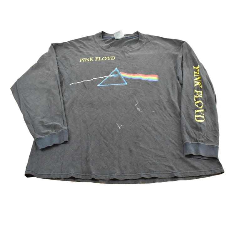 Vintage 1992 Pink Floyd Dark Side of the Moon Band Graphic Long Sleeve T-Shirt Mens XL