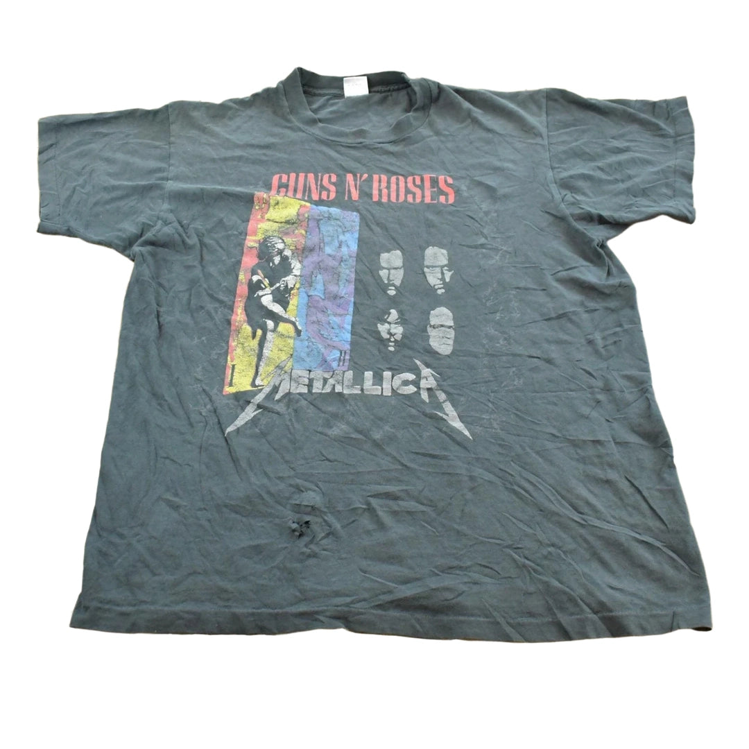 Vintage 1992 Metallica Guns Roses Tour Band T-Shirt Men's XL