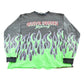 Vintage 1990s Grave Digger Flame AOP Monster Truck Graphic Long Sleeve T-Shirt Men's XL