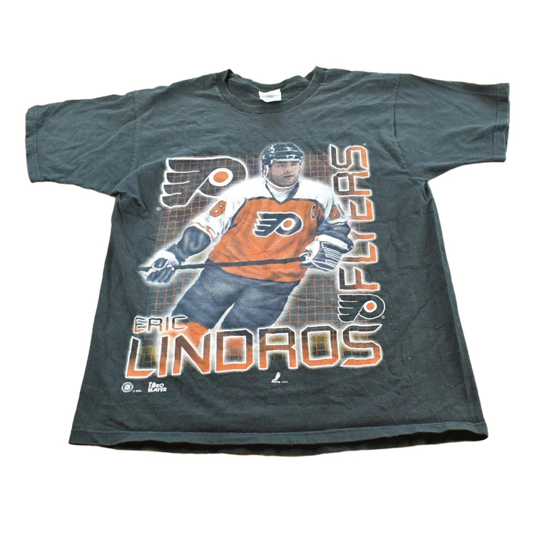 Vintage 1990s Philadelphia Flyers Eric Lindros NHL Pro Player T-shirt Mens L