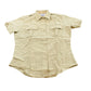 Vintage 1980s Jaguar Tropical by Conqueror Button Up Beige Safari Style Shirt Men's Men's Medium