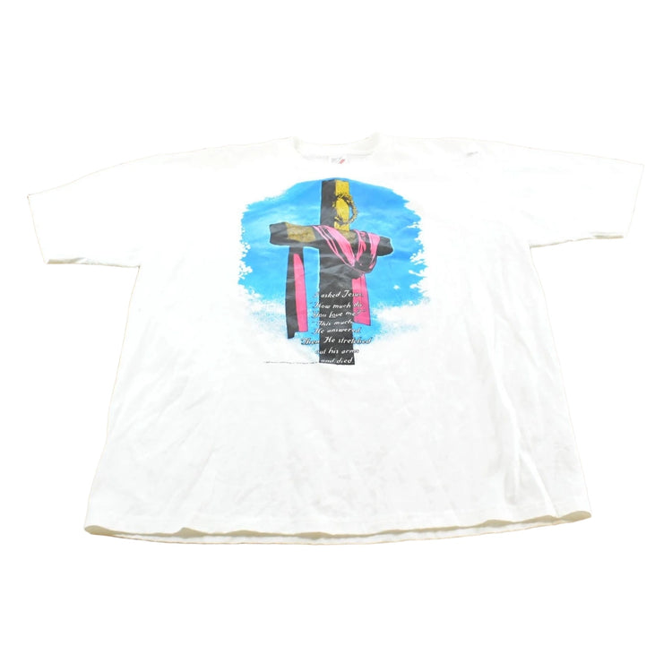 Vintage 1989 Jesus Christ Cross Love Me T-Shirt Men's XL