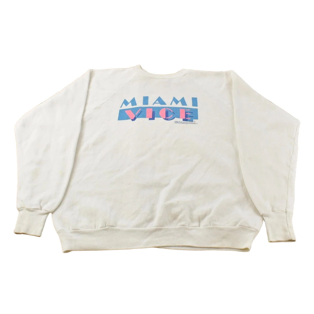 Vintage 1984 Miami Vice Graphic Crewneck Sweatshirt Men's M