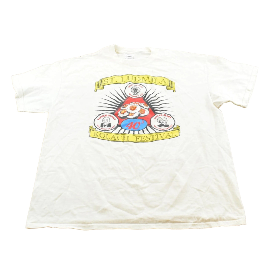 Vintage 2000s St. Ludmila Kolach Czech Heritage Festival T-Shirt Mens XL