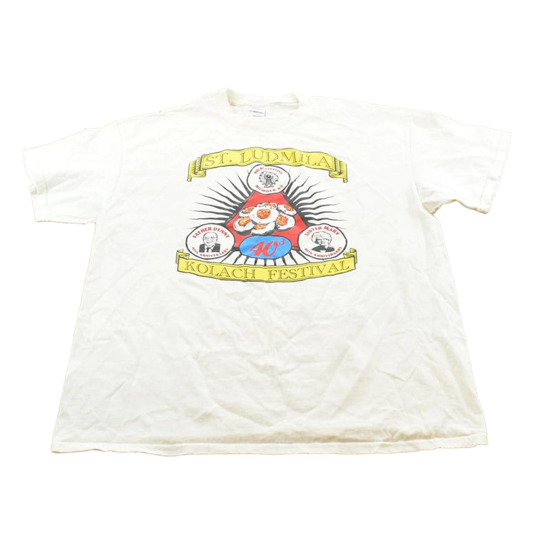 Vintage 2000s St. Ludmila Kolach Czech Heritage Festival T-Shirt Mens XL