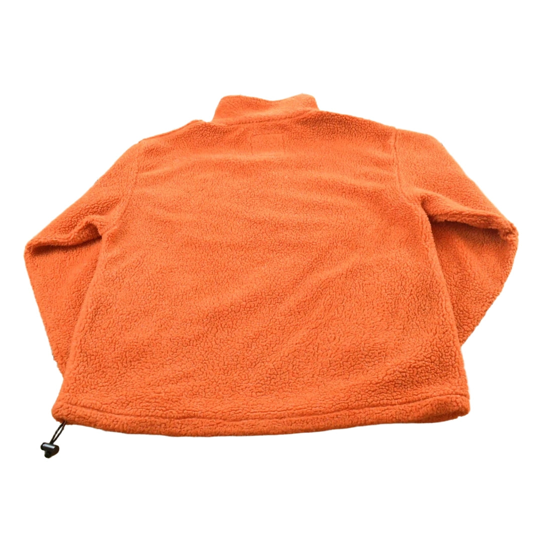 Vintage 1990s American Eagle Quarter Zip Orange Deep Pile Fleece Sweater Mens L