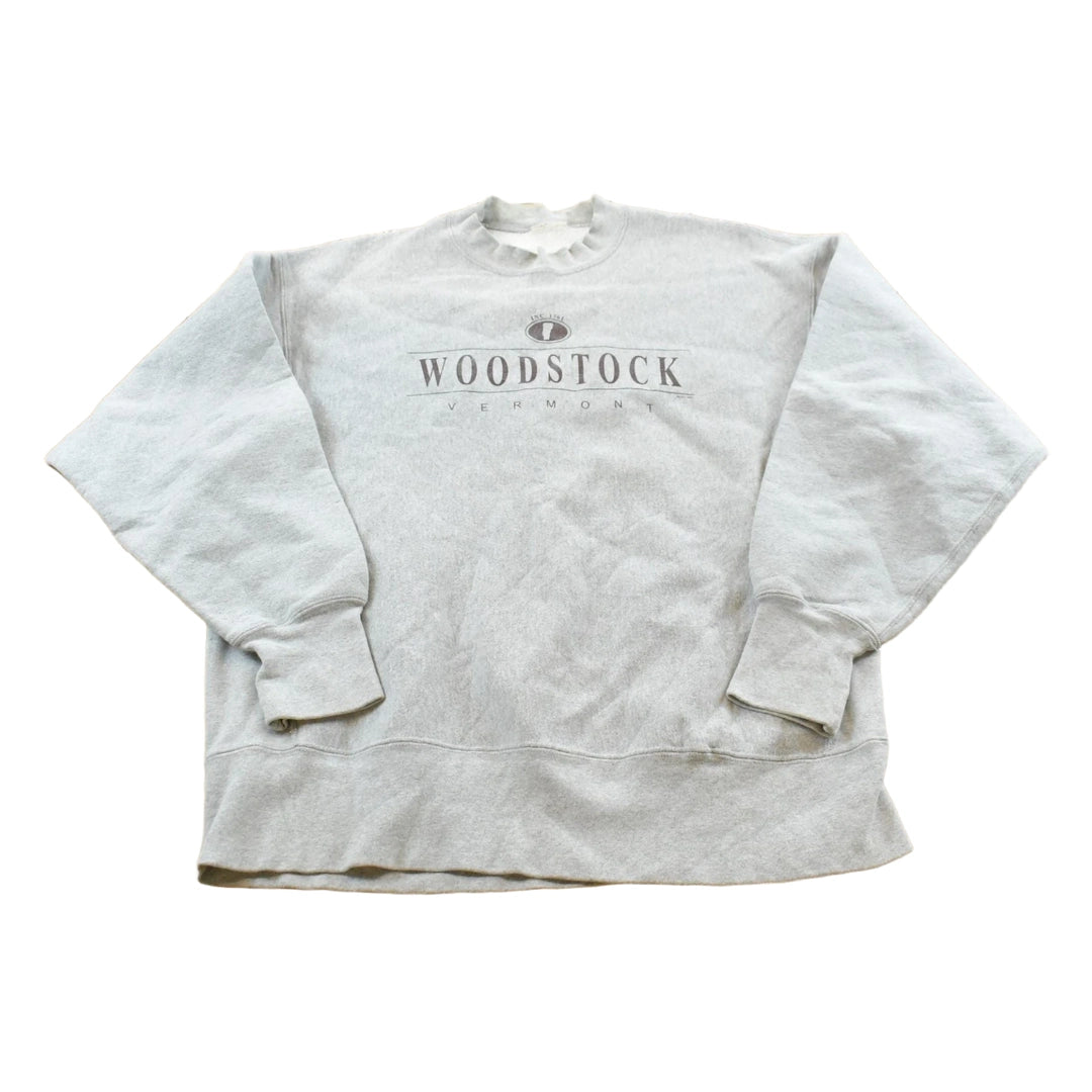 Vintage 2004 Woodstock Vermont Souvenir Crewneck Sweatshirt Mens L