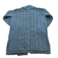 Vintage 1990s Aran Crafts 100% Merino Wool Cable Knit Shawl Cardigan Long Sweater Mens S