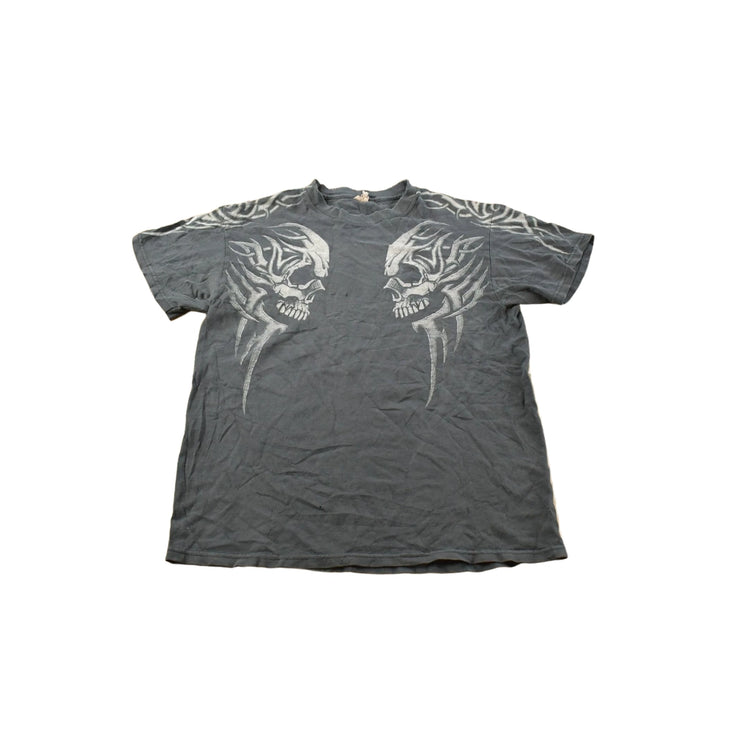 Vintage 2000s Skulls Gothic T-Shirt Men's Medium
