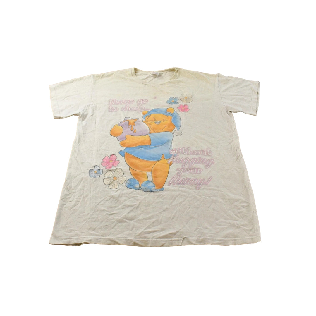 Vintage 1990s Winnie The Pooh Disney Cartoon Promo Sleeping T-Shirt Mens 2XL