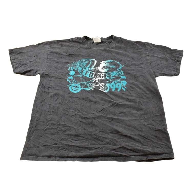 Vintage 1999 Sturgis Black Hills Rally Motor Classic Graphic T-Shirt Men's XL