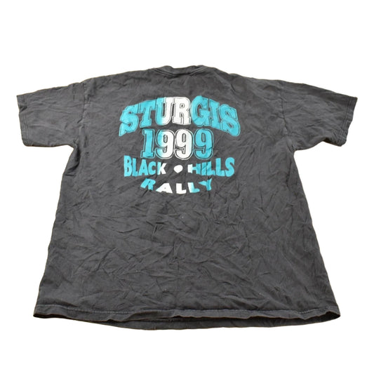 Vintage 1999 Sturgis Black Hills Rally Motor Classic Graphic T-Shirt Men's XL