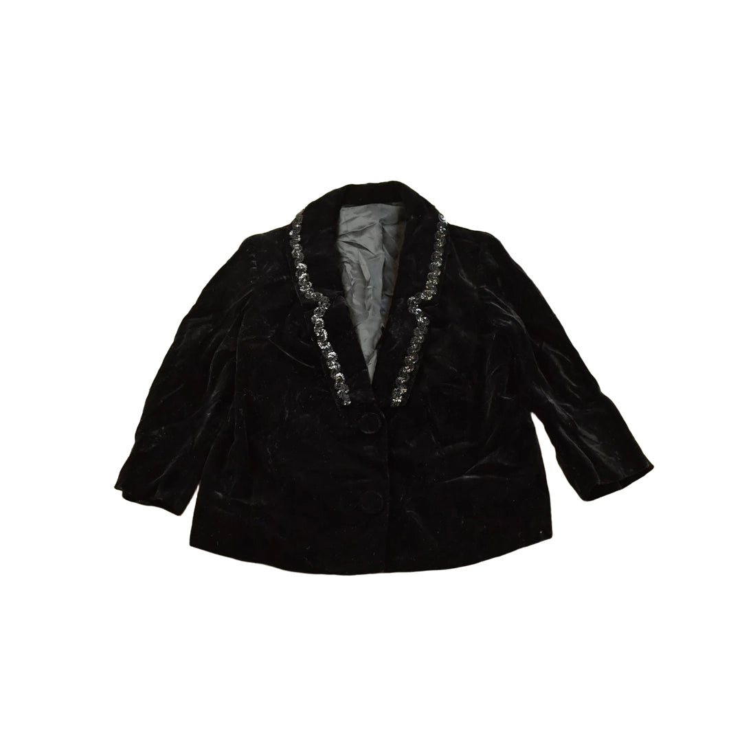 Vintage 1990s Sequin Blazer Jacket Women's S