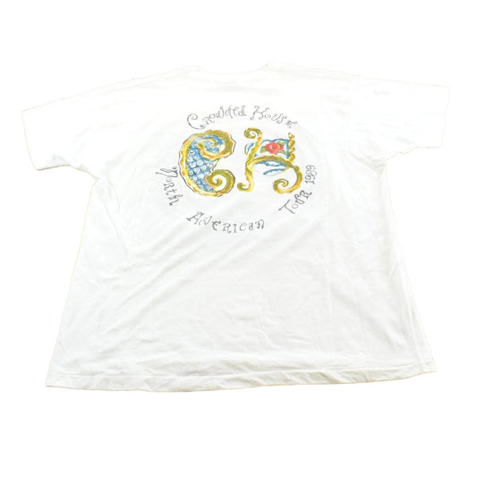 Vintage 1989 Crowded House North American Tour Band T-shirt Men's M