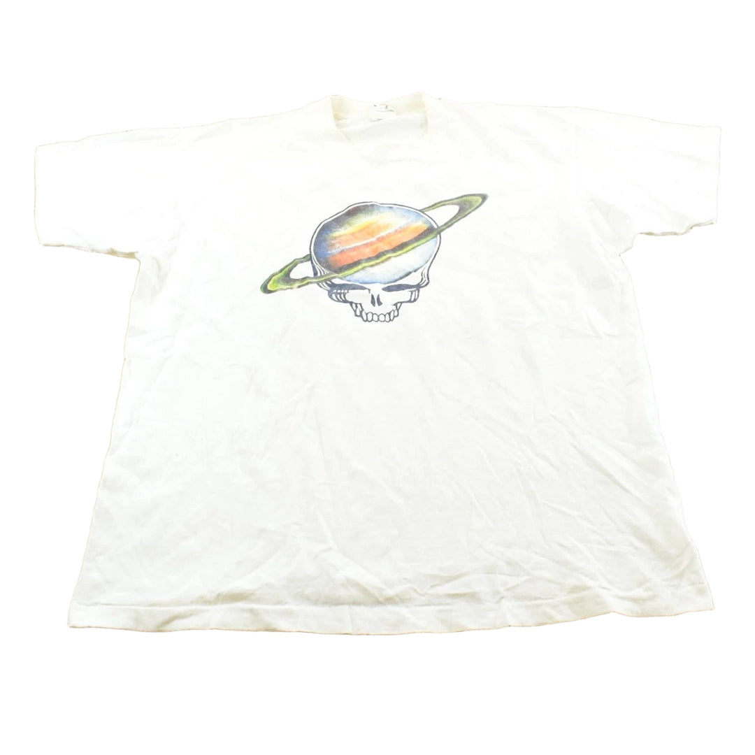 Vintage 1987 The Grateful Dead Steal Your Face Saturn Jerry Garcia Rock Band Concert T-Shirt Mens XL