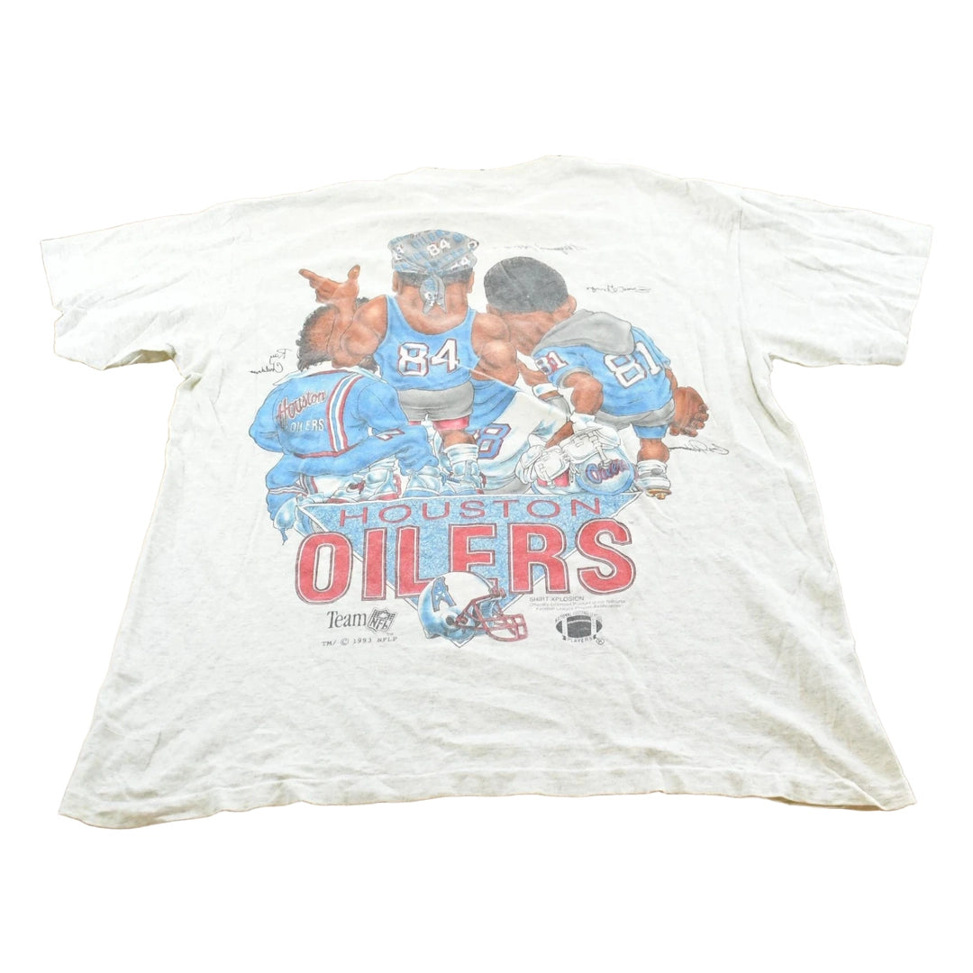 Vintage 1993 Shirt Xplosion Houston Oilers Big Head NFL Football T-Shirt Men's XL