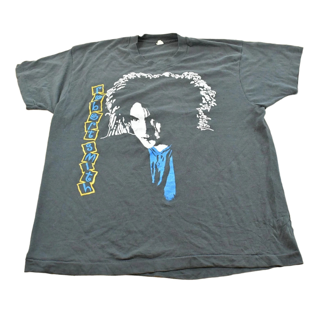 Vintage 1990s The Cure Robert Smith Band Rock Concert T-shirt Men's L