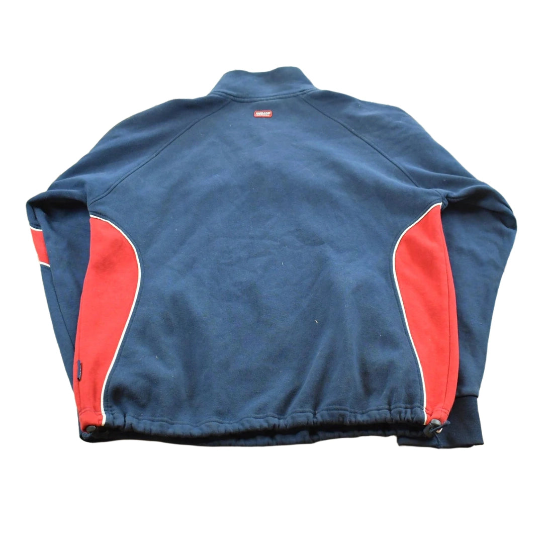 Vintage 1990s England Rugby Quarter Zip Collared Pullover Sweatshirt Mens M