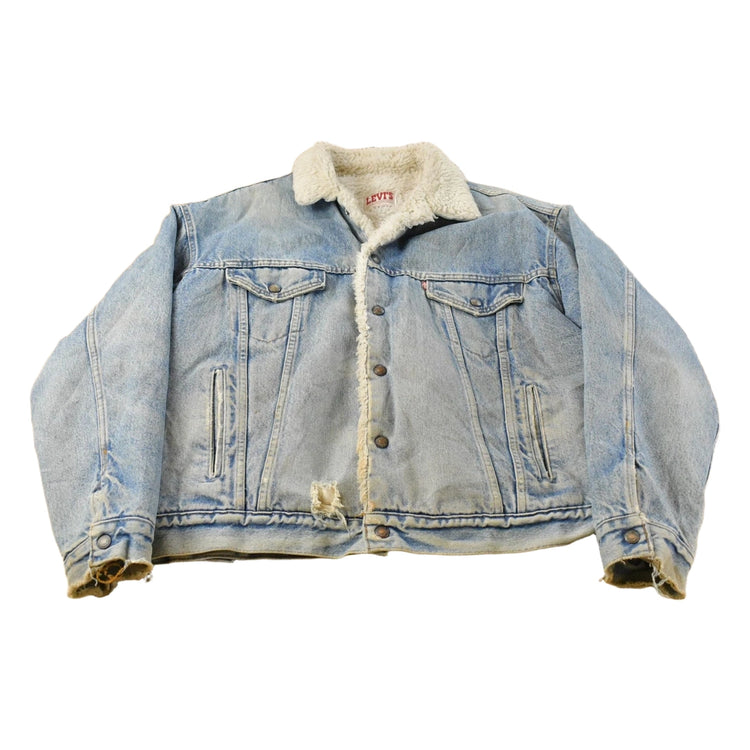Vintage 1980s Levi's Sherpa Lined Denim Jean Jacket Men's Large