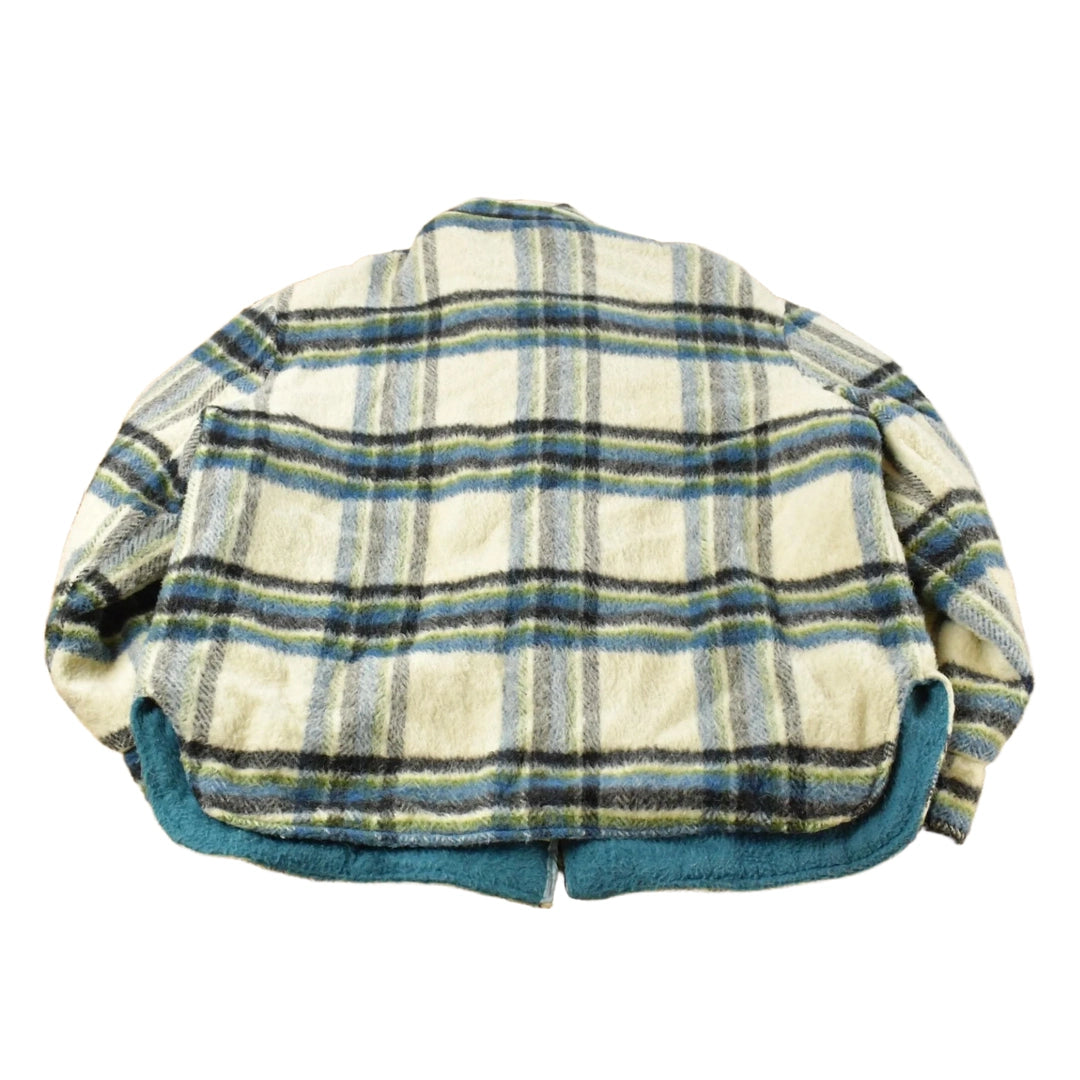 Vintage 1980s Lined Flannel Shirt Jacket Men's Large