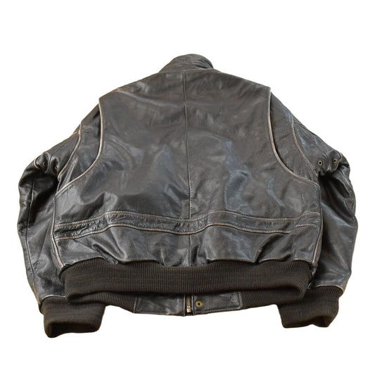 Vintage 1990s St. John's Bay Leather Flight Jacket Men's Large