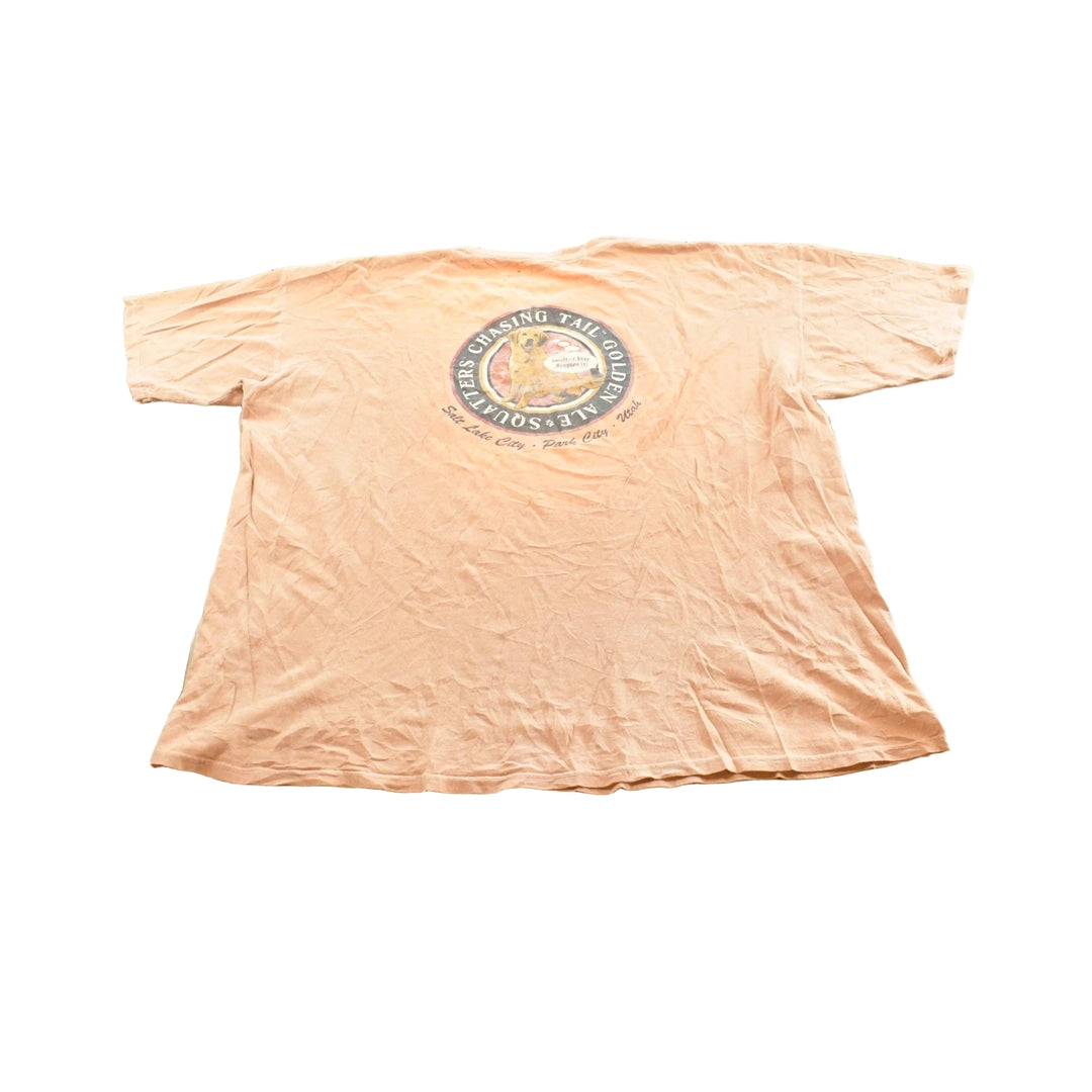 Vintage 2000s Chasing Tail Golden Ale Park City Utah Beer T-Shirt Men's 3XL