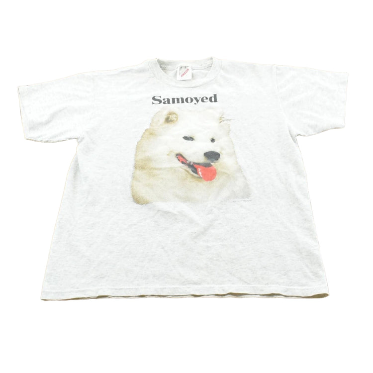 Vintage 1990 Samoyed Portrait T-Shirt Men's S