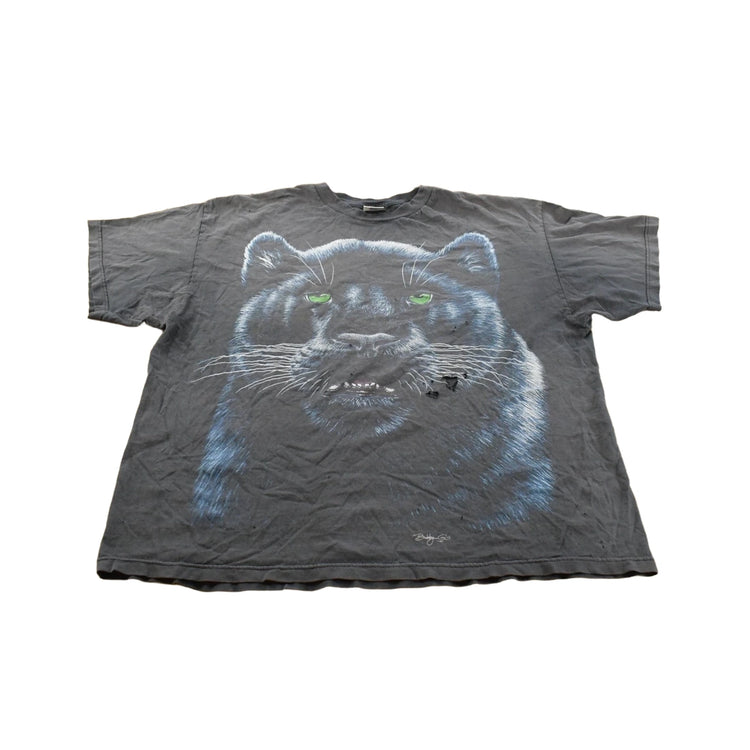 Vintage 1990s Bobby G's Black Panther Graphic T-Shirt Men's 2XL