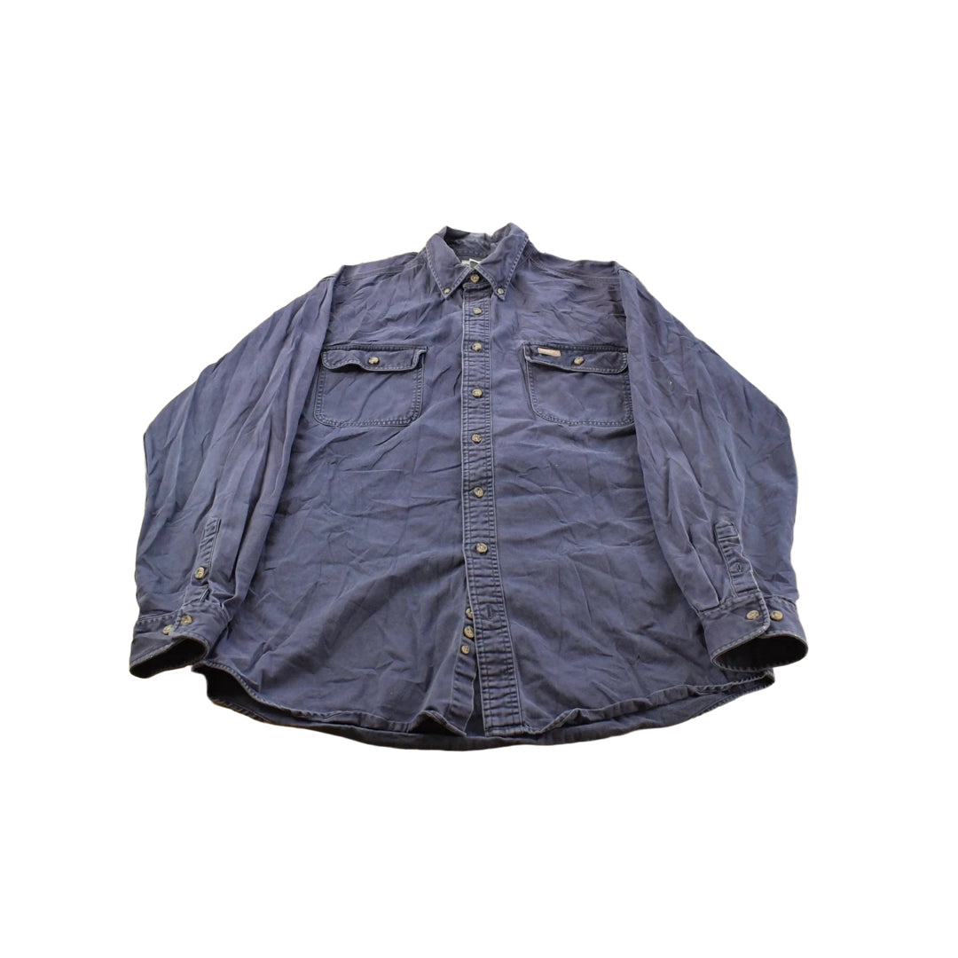 Vintage 1990s Carhartt Heavyweight Workwear Button Up Shirt Men's Tall Large