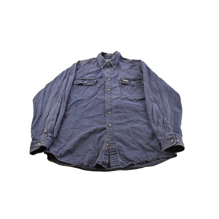Vintage 1990s Carhartt Heavyweight Workwear Button Up Shirt Men's Tall Large