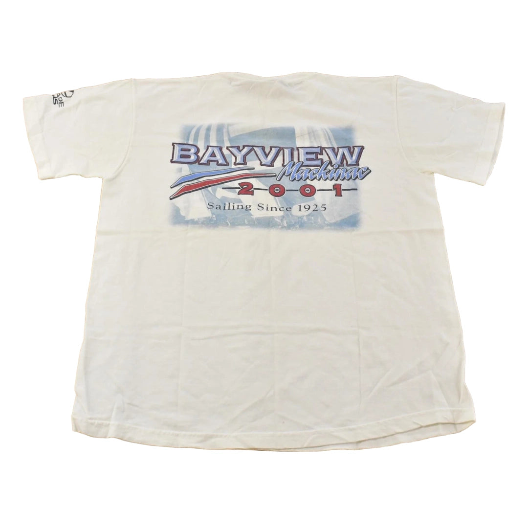 Vintage 2001 Bicardi Bayview Sailing Racing Graphic T-Shirt Men's Medium