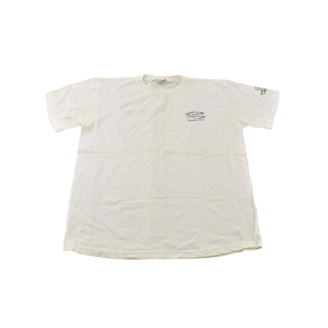 Vintage 2001 Bicardi Bayview Sailing Racing Graphic T-Shirt Men's Medium